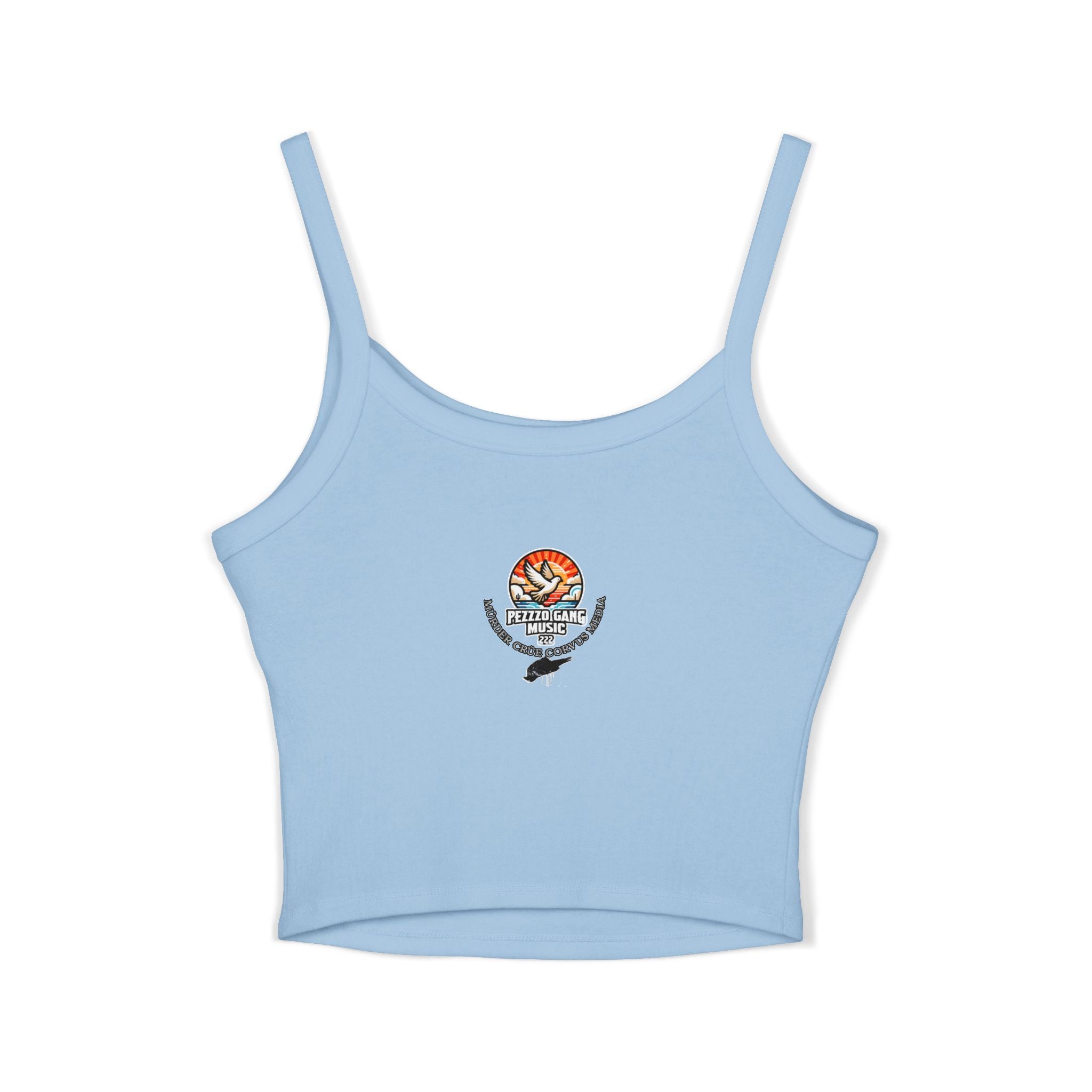Pezzzo Gang Floral Crop Tank — Women's Spaghetti Strap Graphic Tank Top