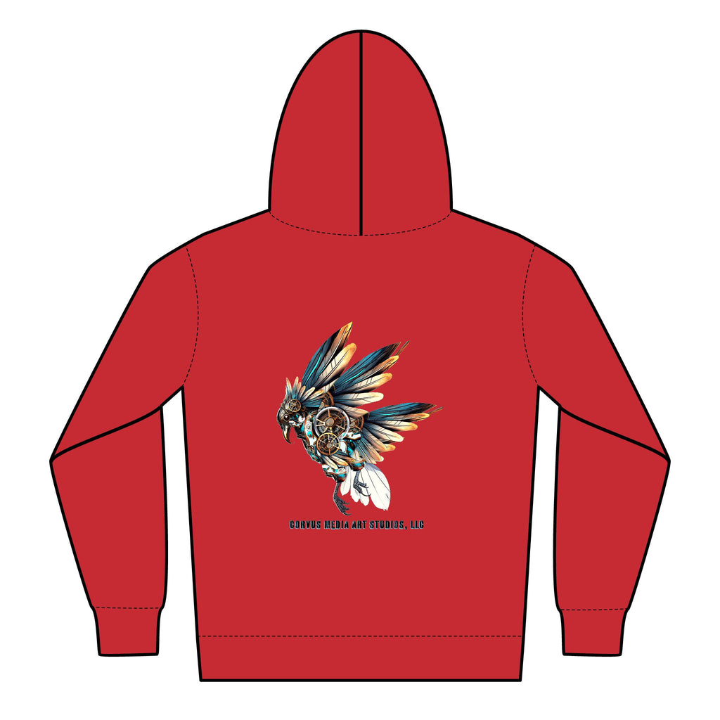 Fly With Me by Corvus- Stylish Youth Zipped Hoodie with Artistic Wing Design, Unisex Hoodie, Casual Wear, Gift for Teens, Comfortable Layering