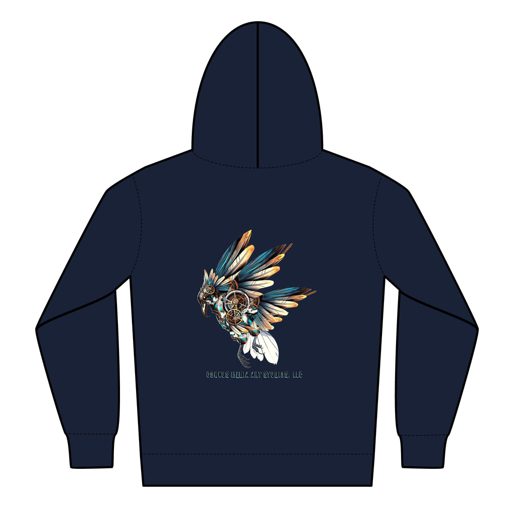 Fly With Me by Corvus- Stylish Youth Zipped Hoodie with Artistic Wing Design, Unisex Hoodie, Casual Wear, Gift for Teens, Comfortable Layering