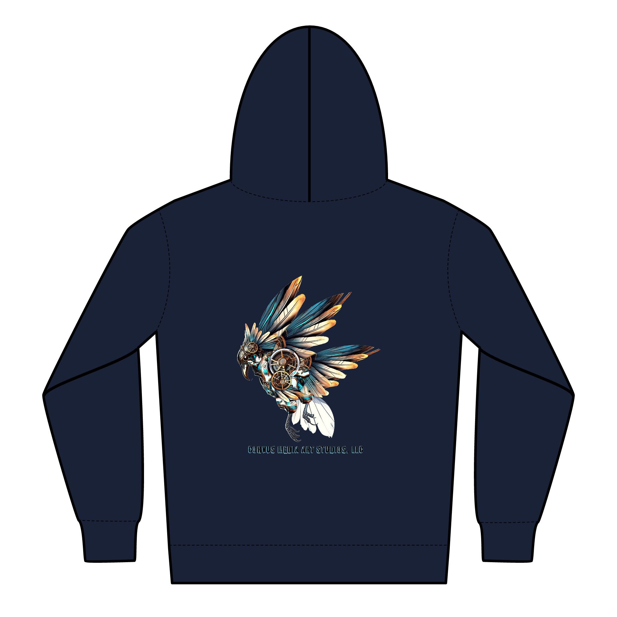 Fly With Me by Corvus- Stylish Youth Zipped Hoodie with Artistic Wing Design, Unisex Hoodie, Casual Wear, Gift for Teens, Comfortable Layering