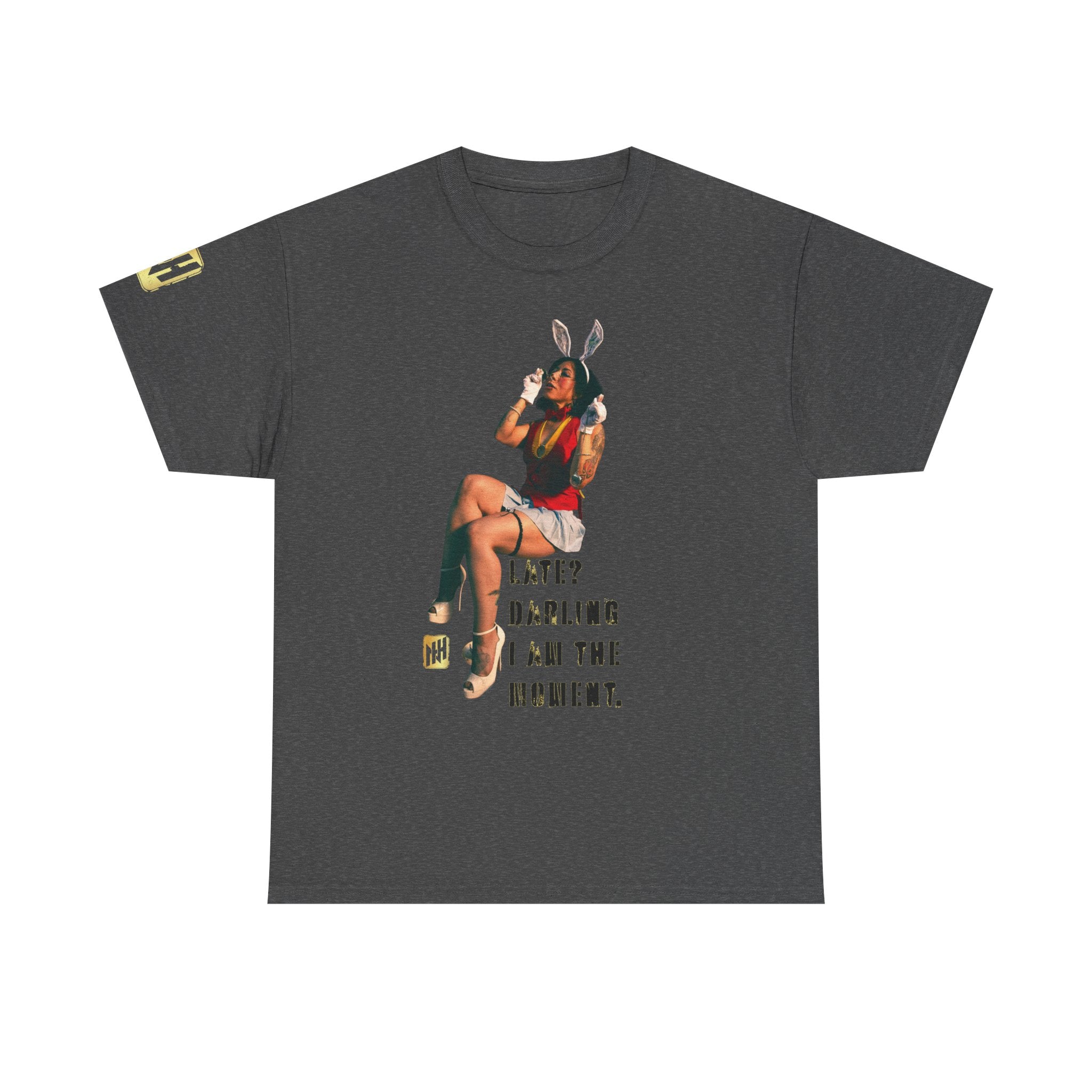 "Late? Darling, I Am the Moment" by Nicholas Harvey Featuring Kitty Gracia Graphic Tee