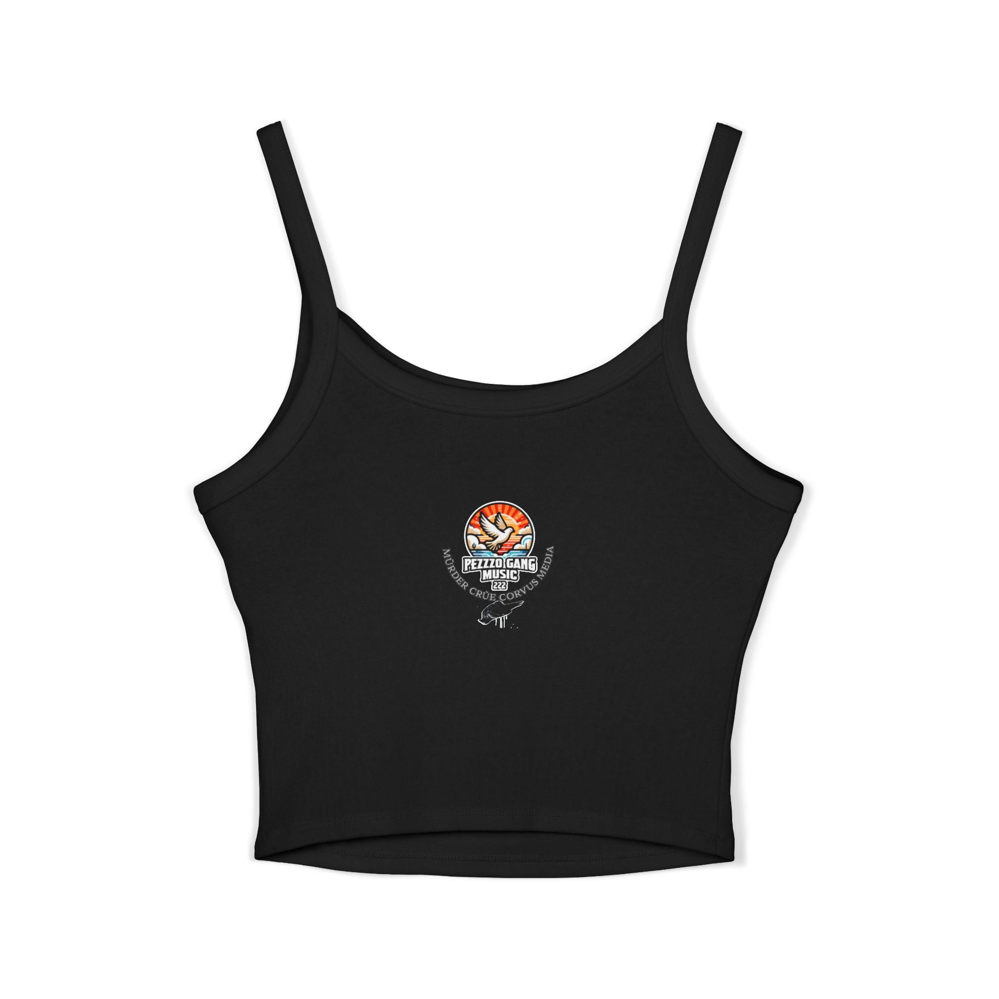 Pezzzo Gang Floral Crop Tank — Women's Spaghetti Strap Graphic Tank Top