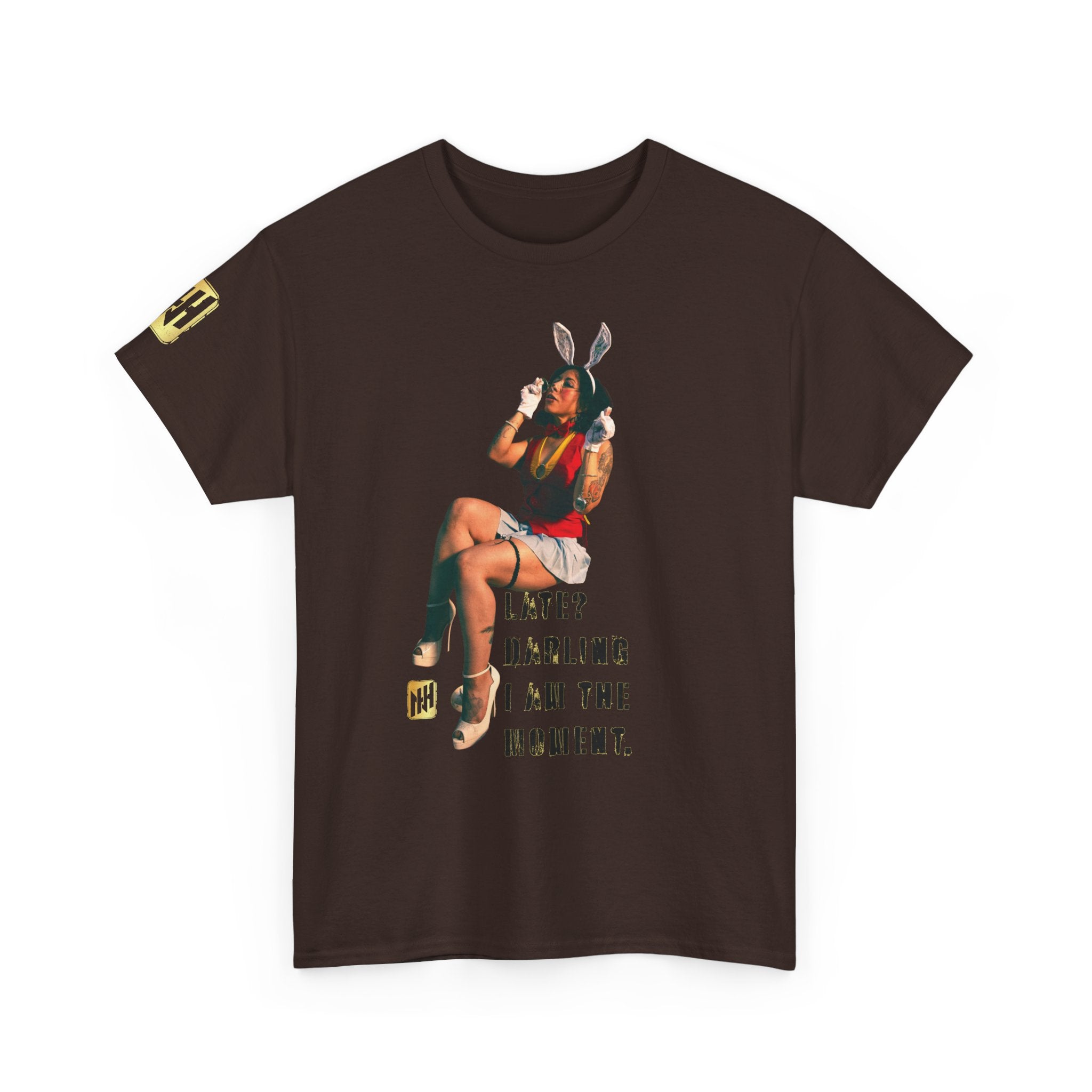 "Late? Darling, I Am the Moment" by Nicholas Harvey Featuring Kitty Gracia Graphic Tee
