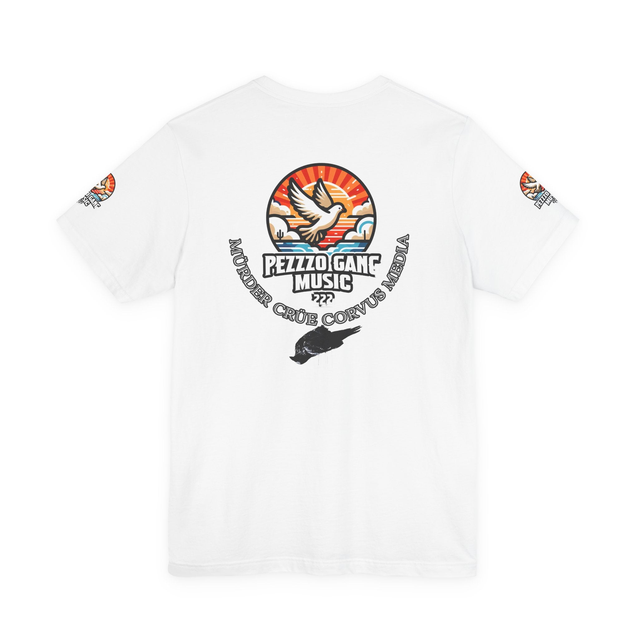 Pezzzo Gang & Mürder Crüe Crow Dove Collaboration Unisex Jersey Short Sleeve Tee