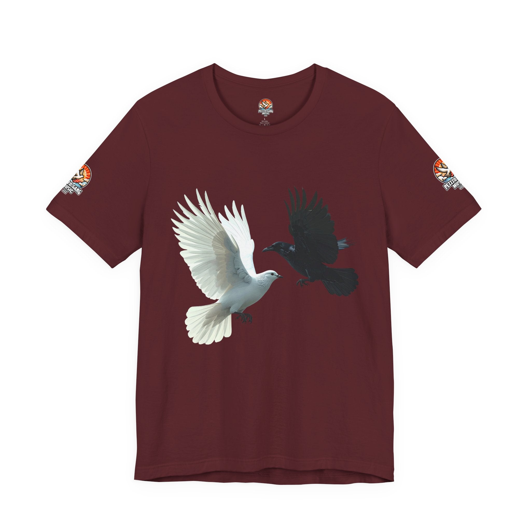 Pezzzo Gang & Mürder Crüe Crow Dove Collaboration Unisex Jersey Short Sleeve Tee