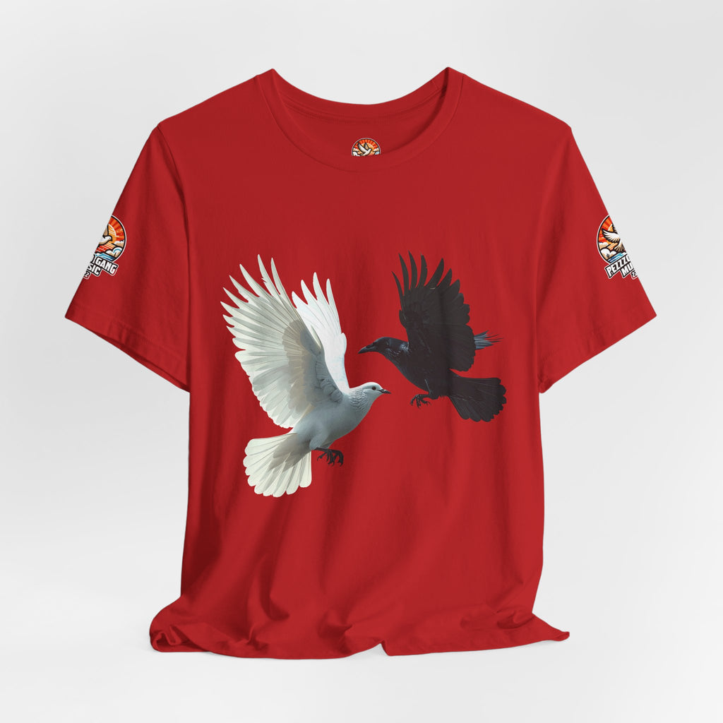 Pezzzo Gang & Mürder Crüe Crow Dove Collaboration Unisex Jersey Short Sleeve Tee