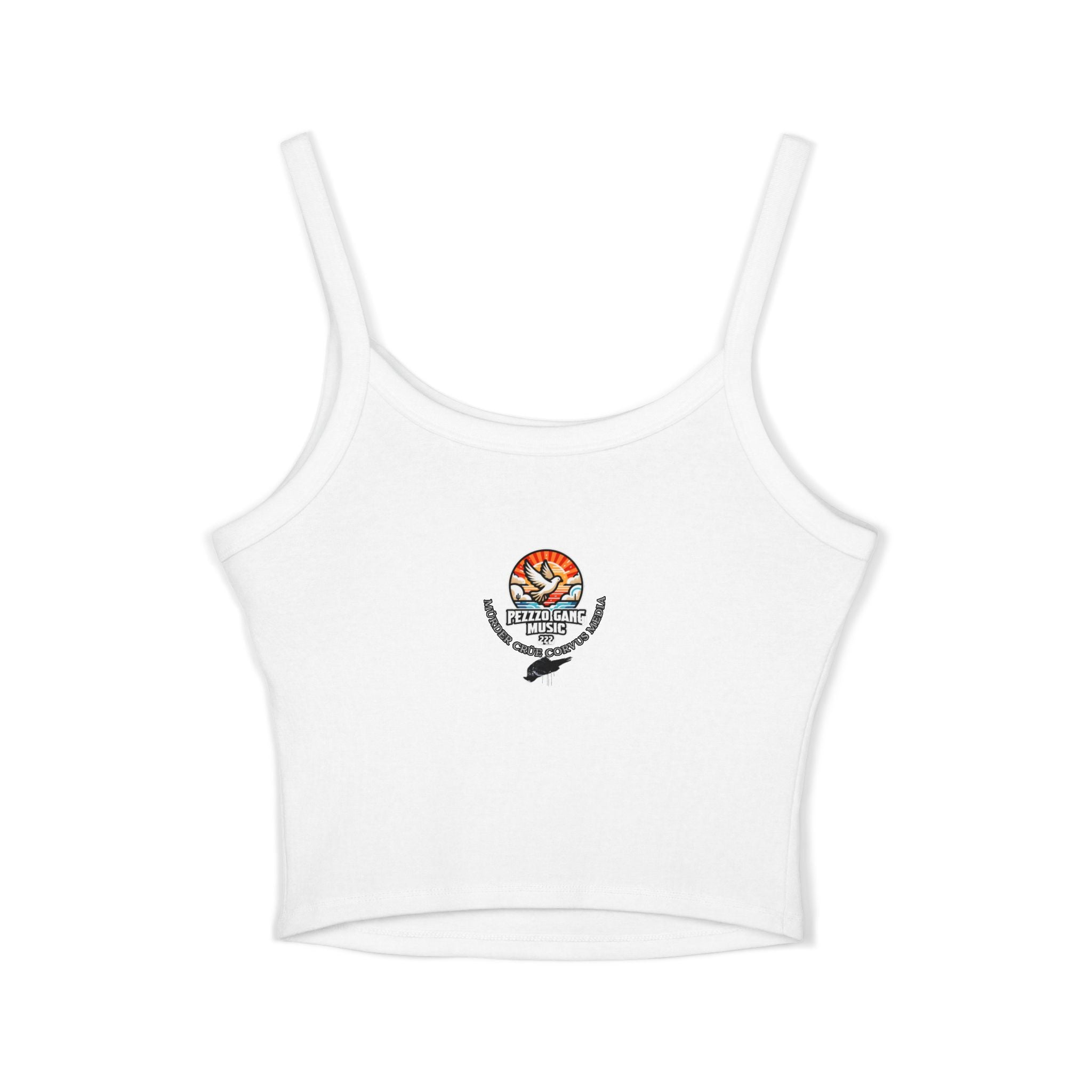 Pezzzo Gang Floral Crop Tank — Women's Spaghetti Strap Graphic Tank Top