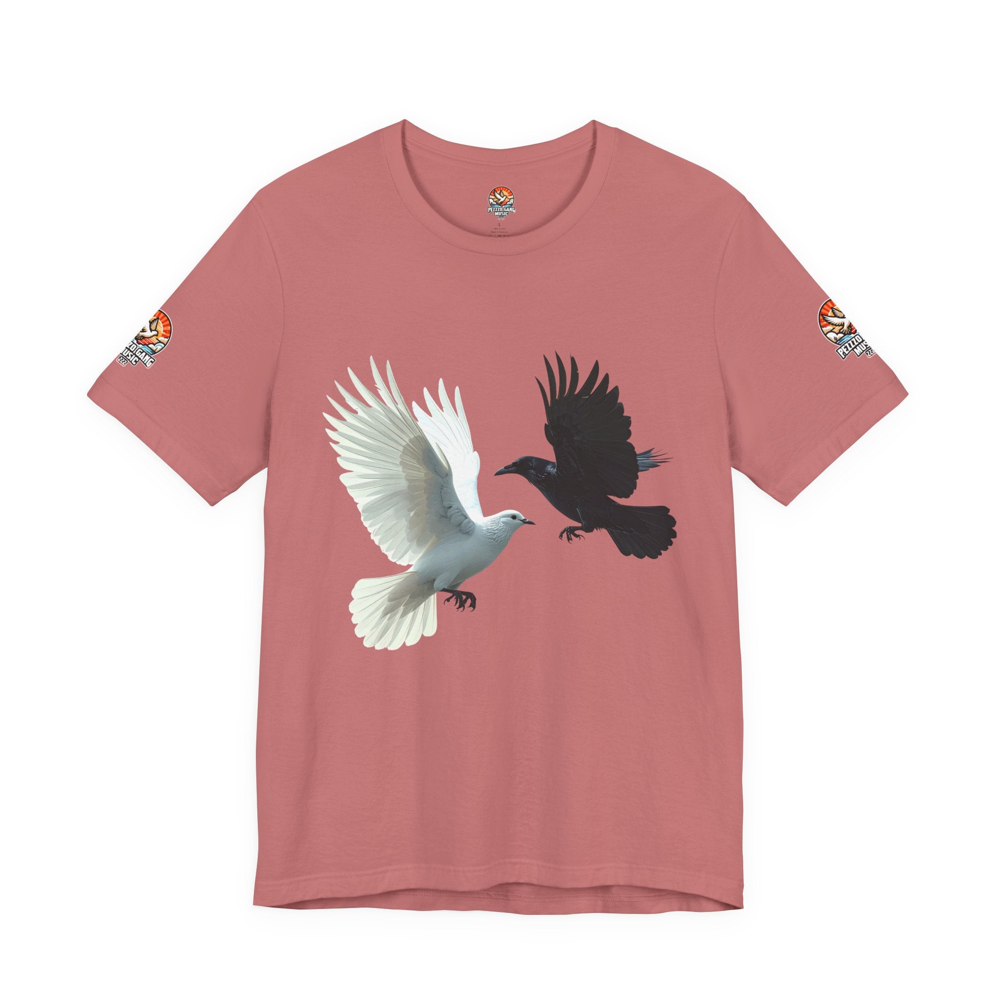 Pezzzo Gang & Mürder Crüe Crow Dove Collaboration Unisex Jersey Short Sleeve Tee