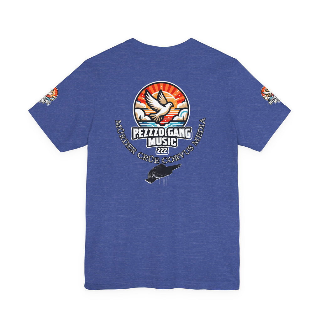 Pezzzo Gang & Mürder Crüe Crow Dove Collaboration Unisex Jersey Short Sleeve Tee