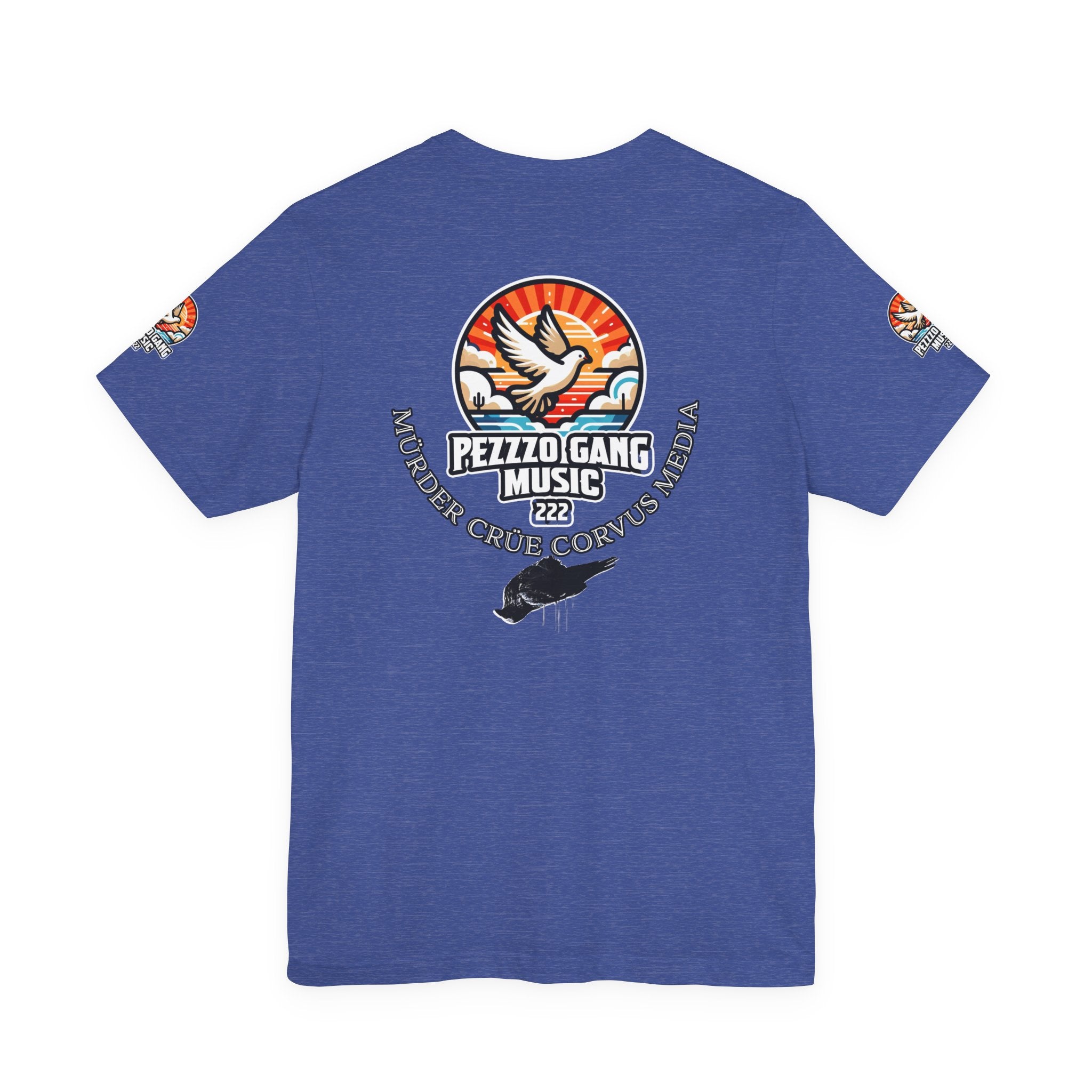 Pezzzo Gang & Mürder Crüe Crow Dove Collaboration Unisex Jersey Short Sleeve Tee