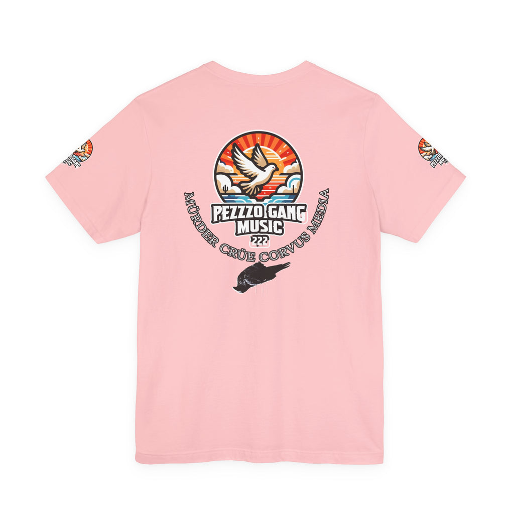 Pezzzo Gang & Mürder Crüe Crow Dove Collaboration Unisex Jersey Short Sleeve Tee