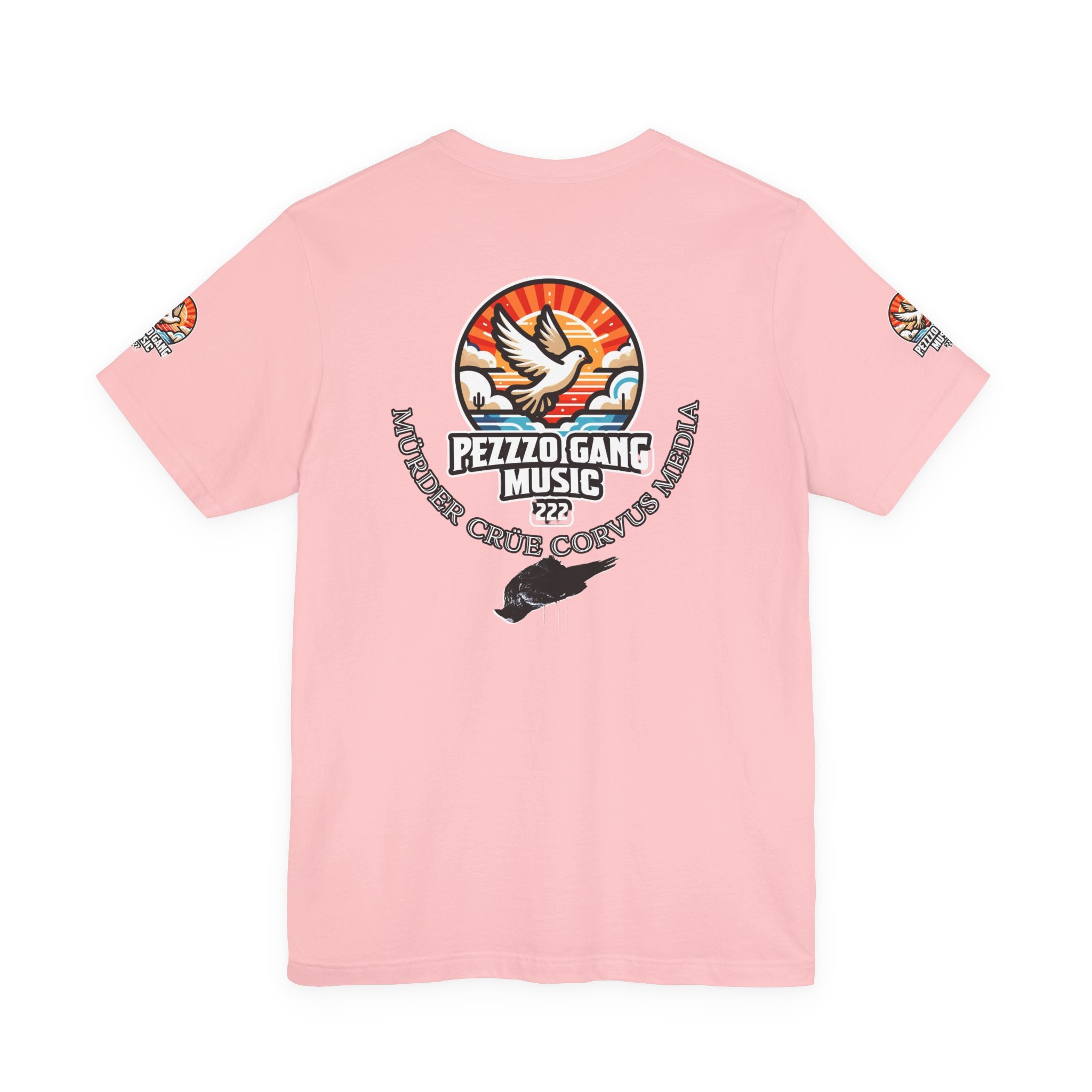 Pezzzo Gang & Mürder Crüe Crow Dove Collaboration Unisex Jersey Short Sleeve Tee