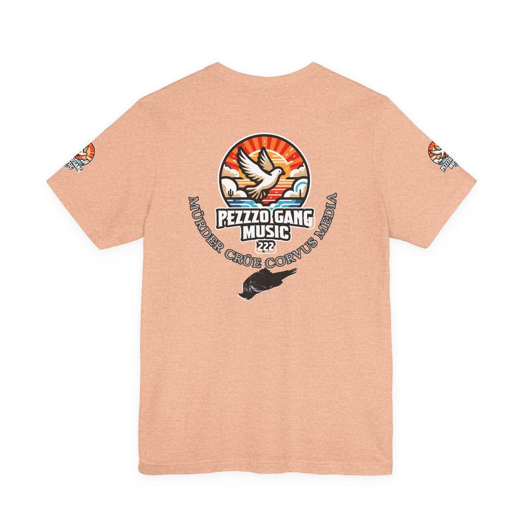 Pezzzo Gang & Mürder Crüe Crow Dove Collaboration Unisex Jersey Short Sleeve Tee