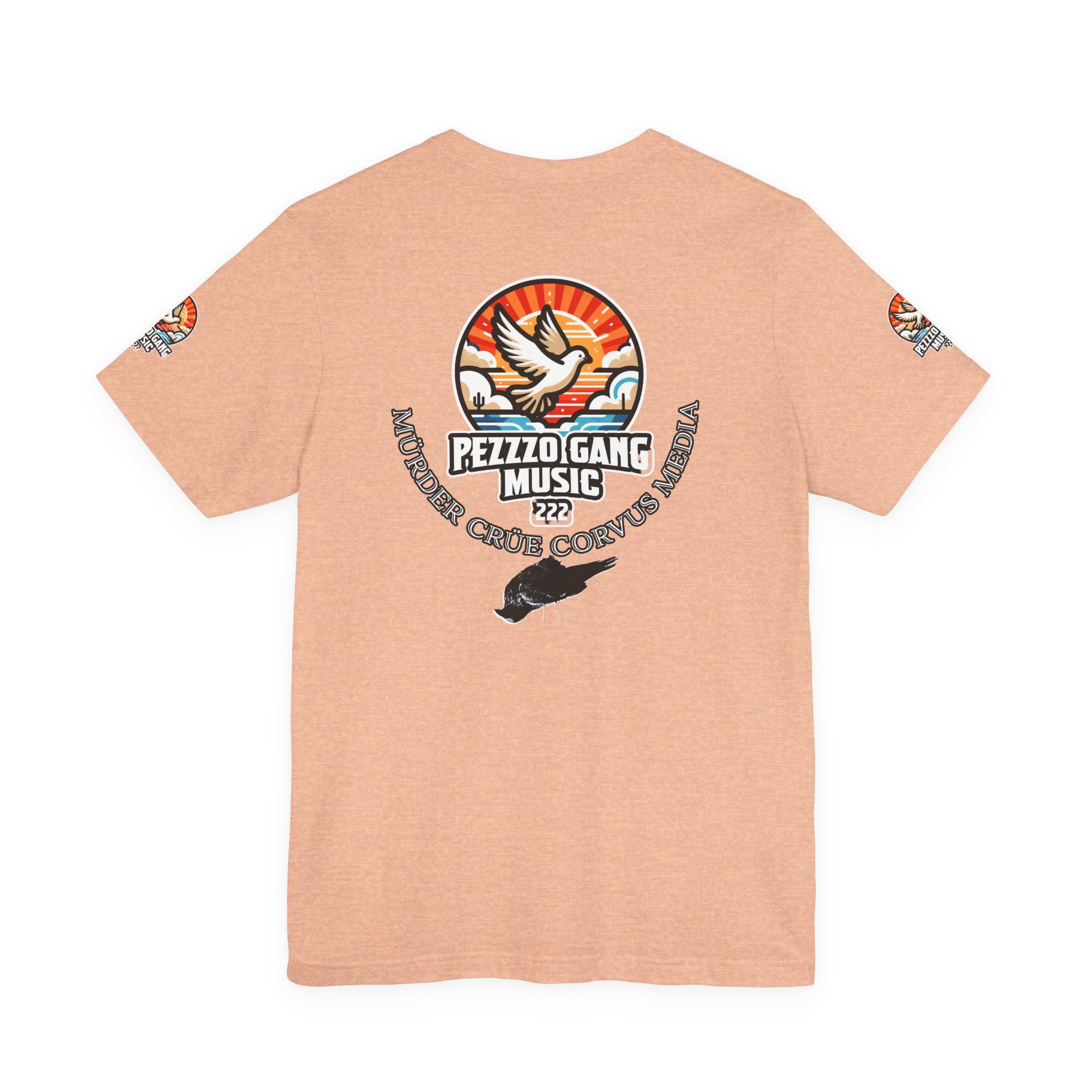 Pezzzo Gang & Mürder Crüe Crow Dove Collaboration Unisex Jersey Short Sleeve Tee