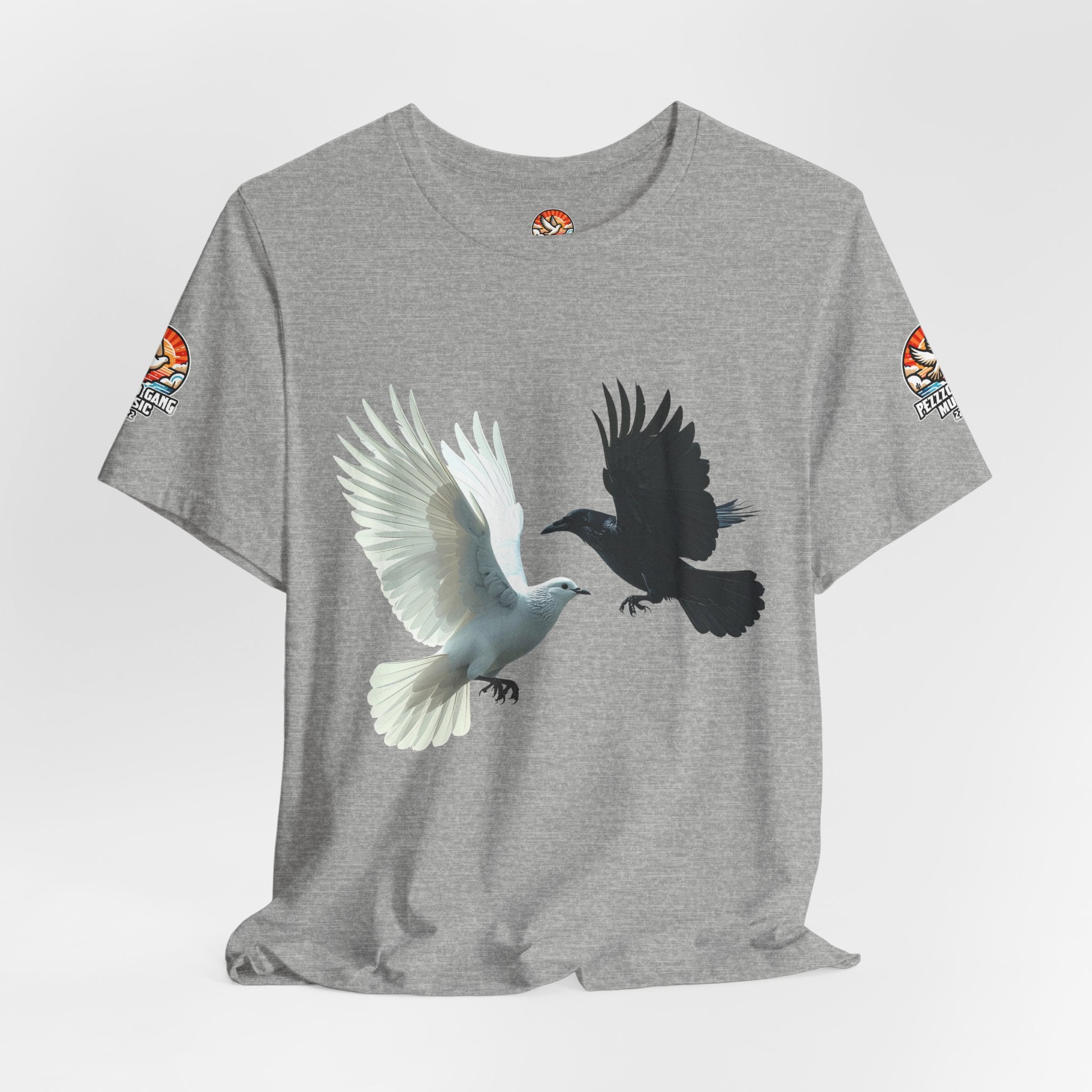 Pezzzo Gang & Mürder Crüe Crow Dove Collaboration Unisex Jersey Short Sleeve Tee