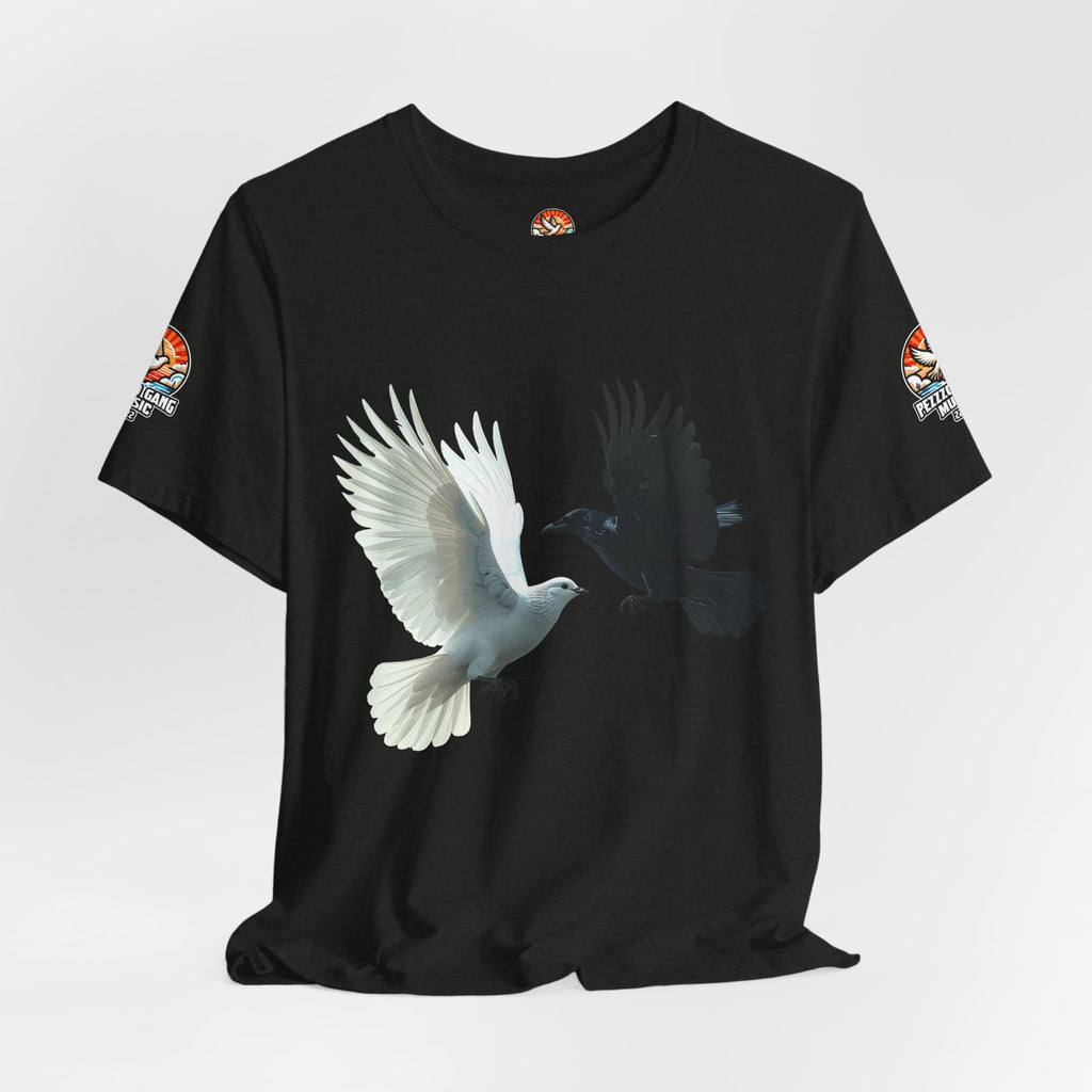 Pezzzo Gang & Mürder Crüe Crow Dove Collaboration Unisex Jersey Short Sleeve Tee