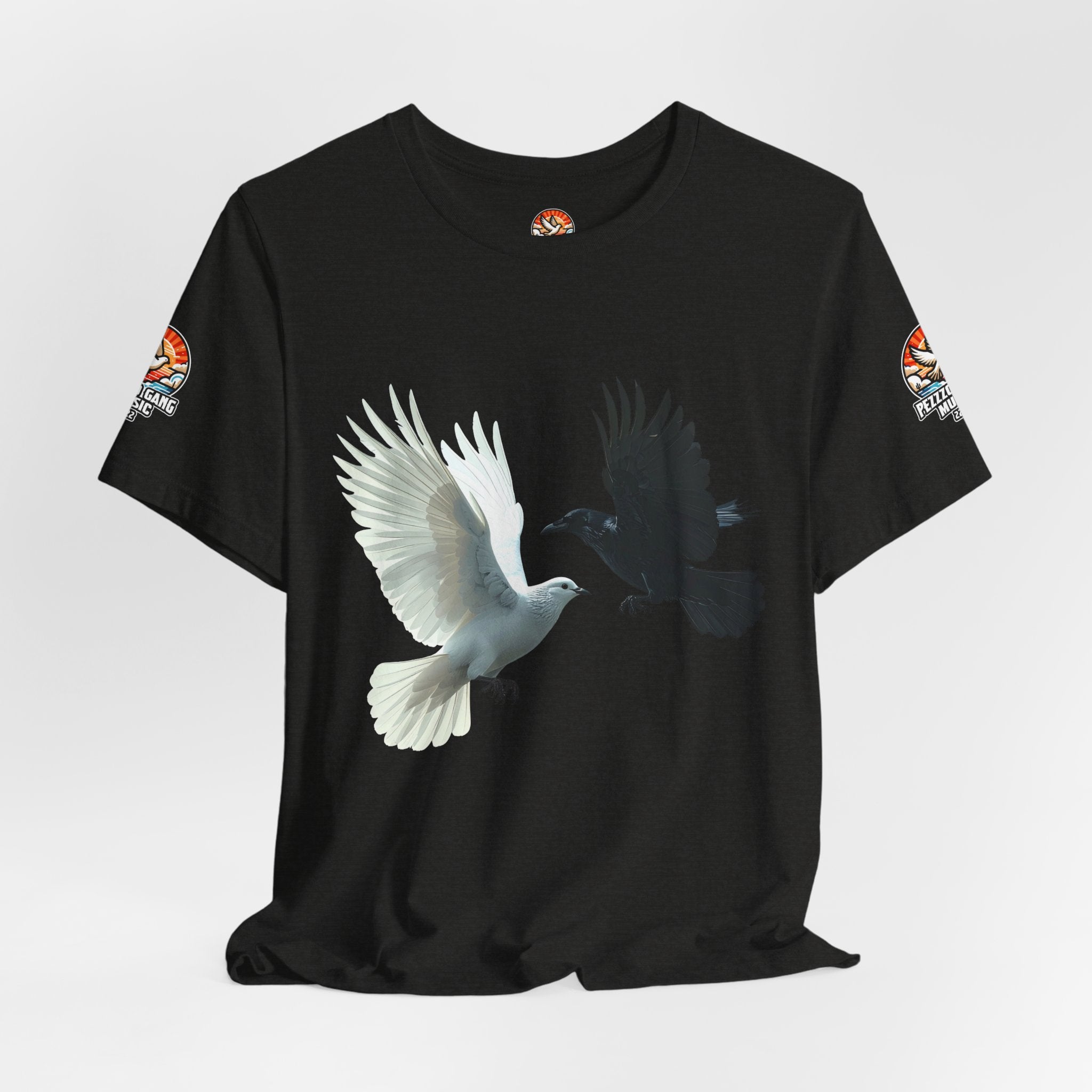 Pezzzo Gang & Mürder Crüe Crow Dove Collaboration Unisex Jersey Short Sleeve Tee