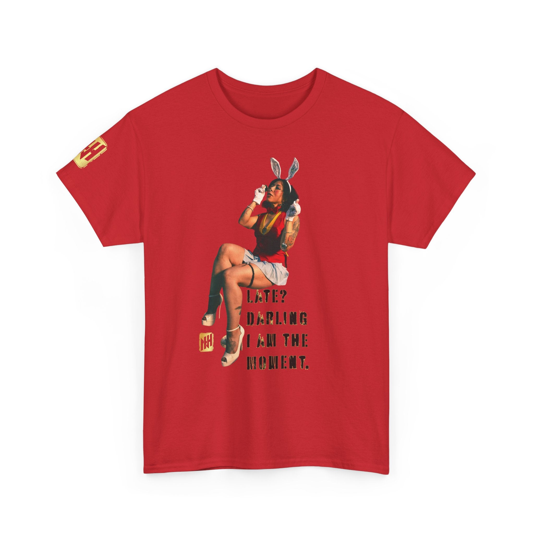 "Late? Darling, I Am the Moment" by Nicholas Harvey Featuring Kitty Gracia Graphic Tee