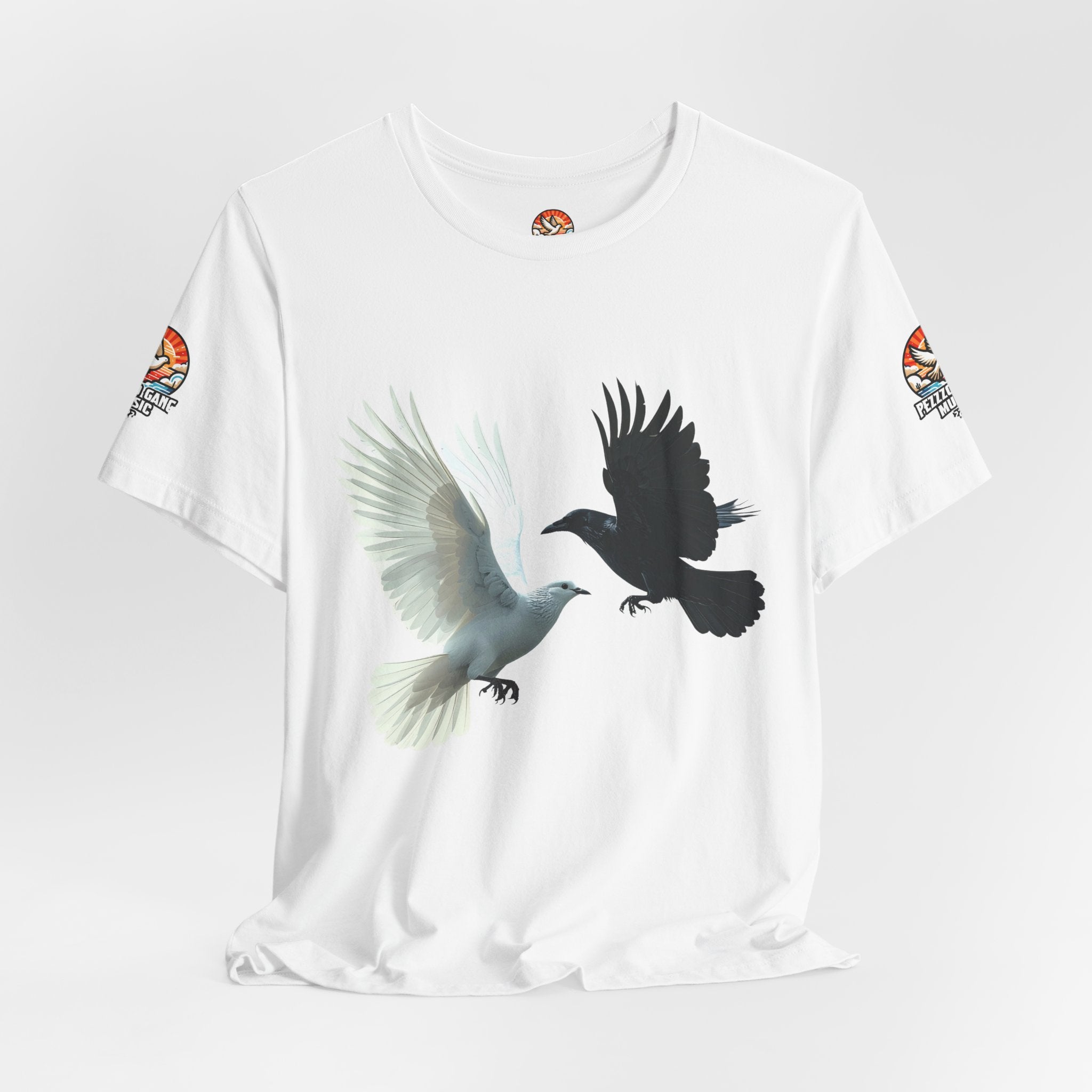 Pezzzo Gang & Mürder Crüe Crow Dove Collaboration Unisex Jersey Short Sleeve Tee