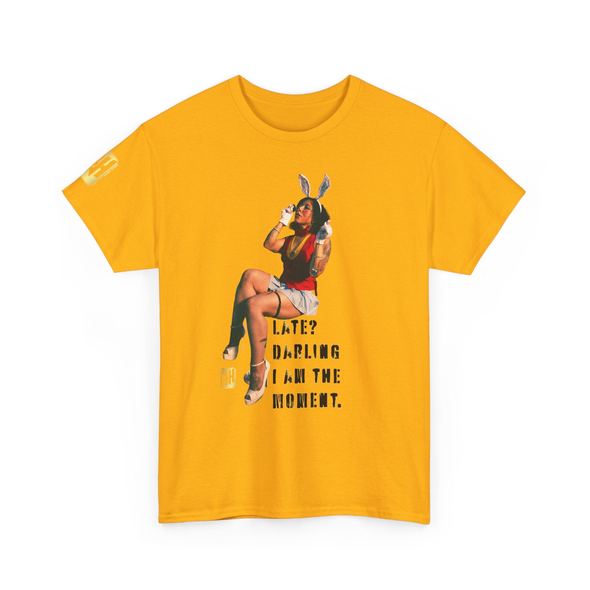 "Late? Darling, I Am the Moment" by Nicholas Harvey Featuring Kitty Gracia Graphic Tee