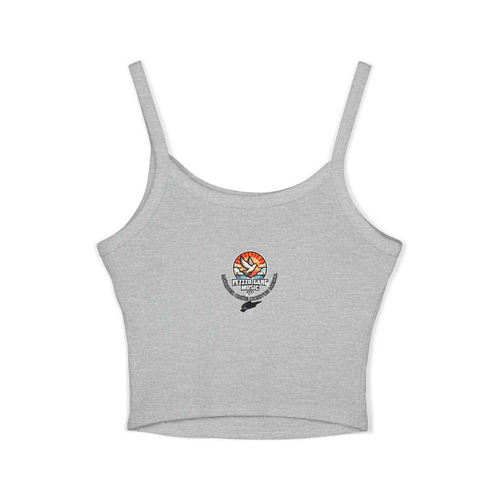 Pezzzo Gang Floral Crop Tank — Women's Spaghetti Strap Graphic Tank Top