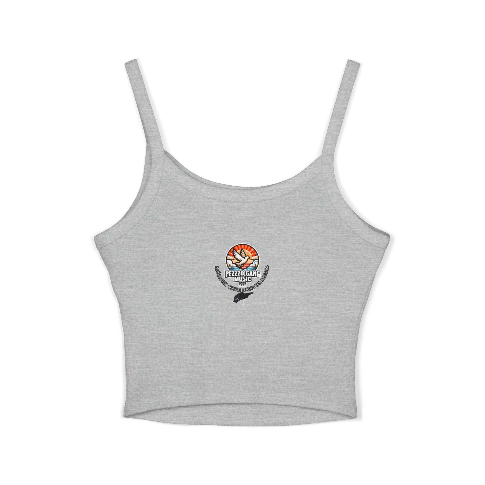 Pezzzo Gang Floral Crop Tank — Women's Spaghetti Strap Graphic Tank Top