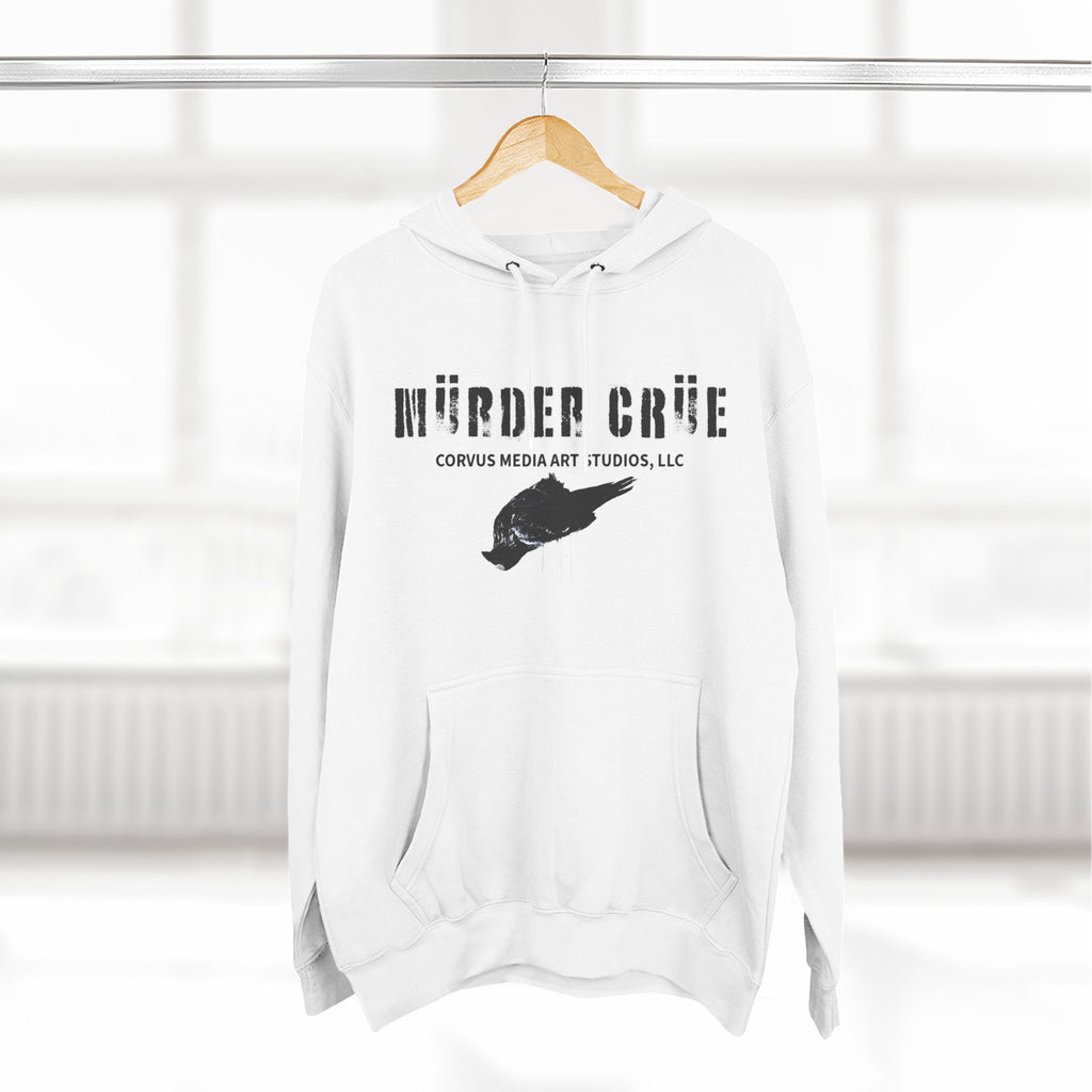 Steampunk crow Hoodie — 'Mürder Crüe' Graphic Fleece Hoodie with Feathered Raven Design