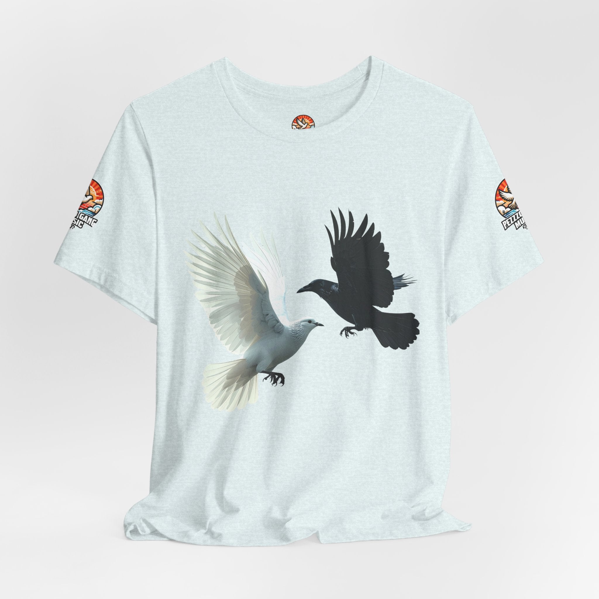 Pezzzo Gang & Mürder Crüe Crow Dove Collaboration Unisex Jersey Short Sleeve Tee