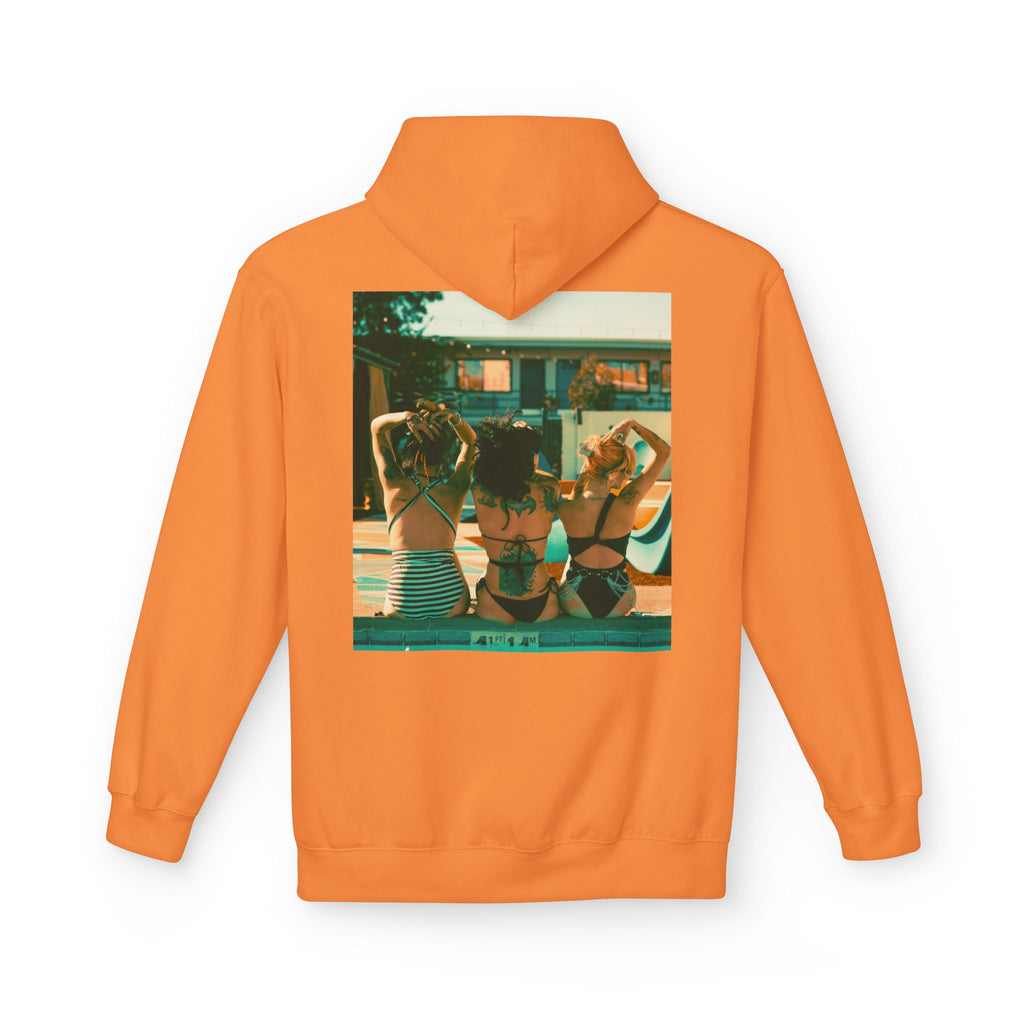 Retro Poolside Friends Hoodie — Vintage Bikini Photo Sweatshirt