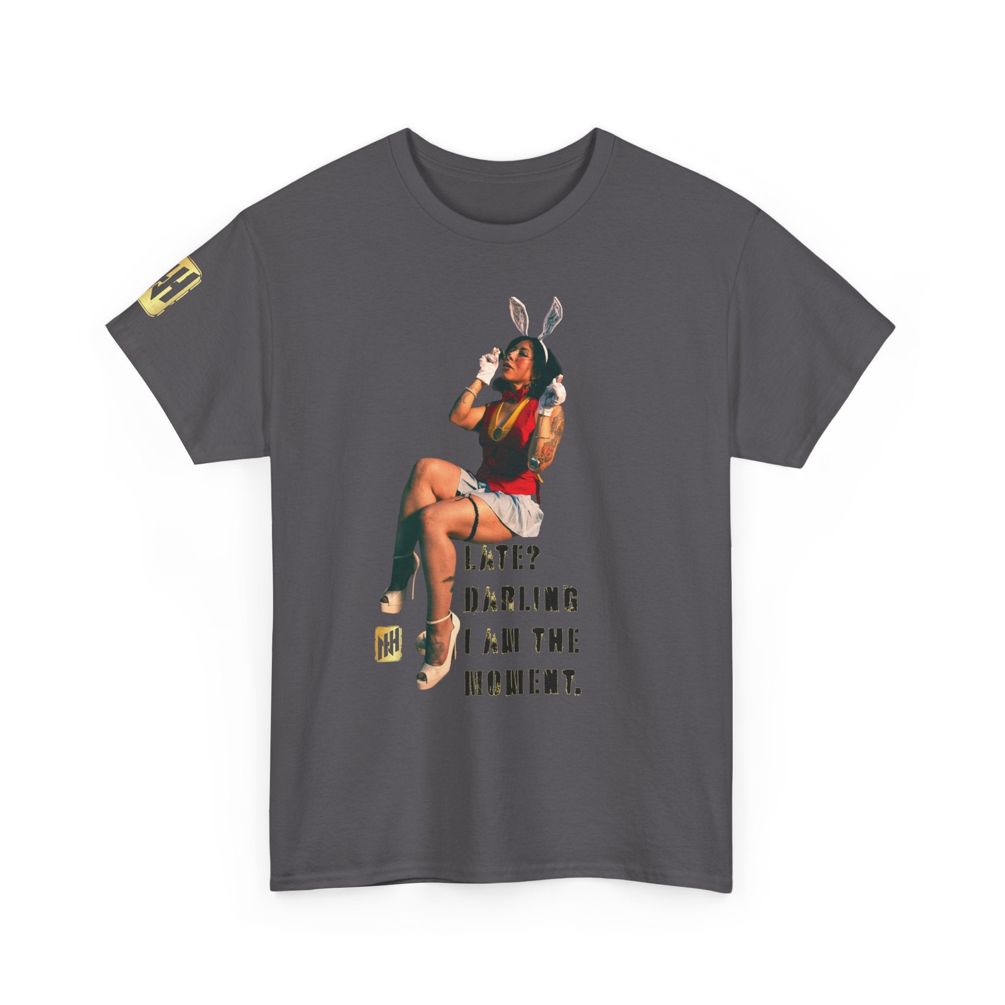 "Late? Darling, I Am the Moment" by Nicholas Harvey Featuring Kitty Gracia Graphic Tee