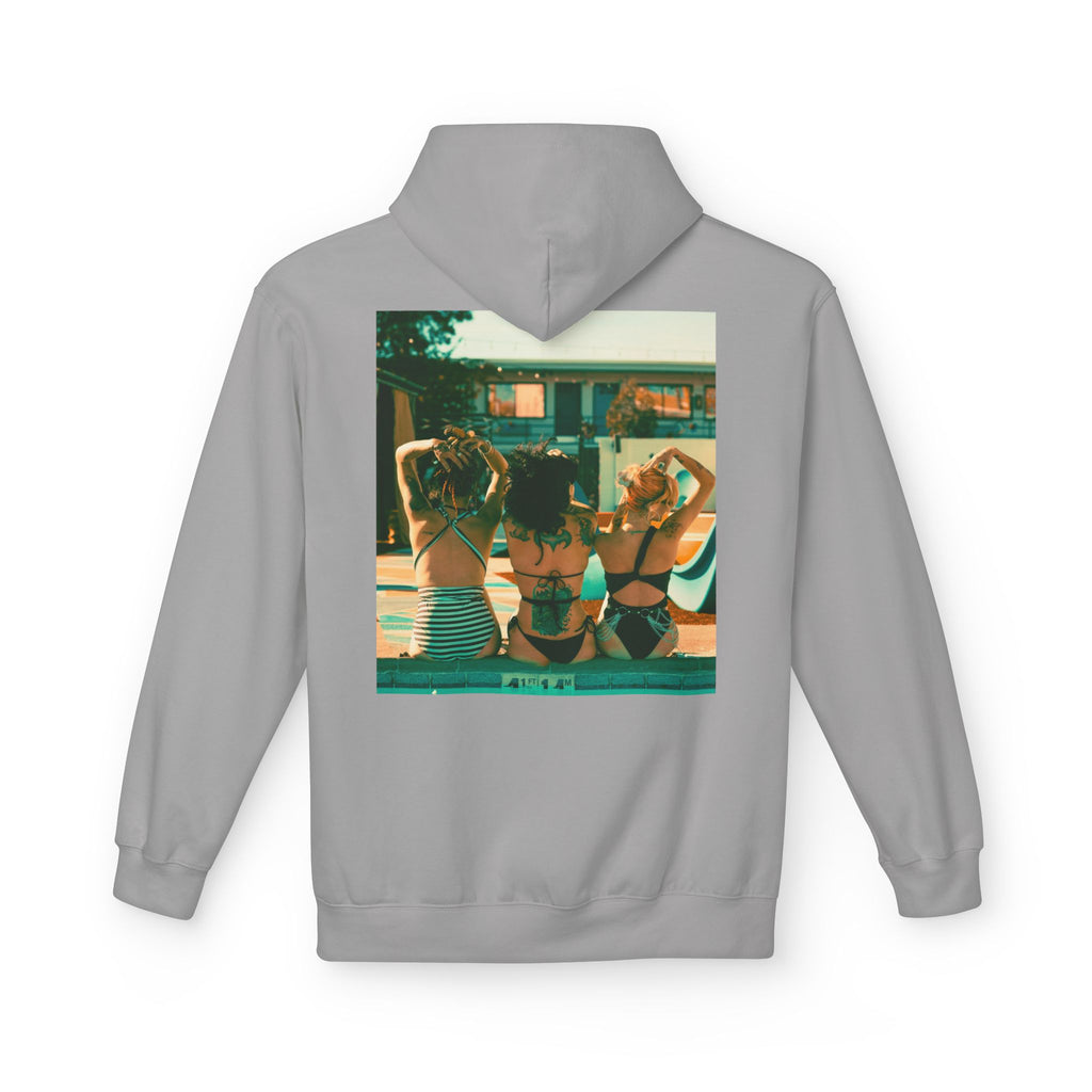Retro Poolside Friends Hoodie — Vintage Bikini Photo Sweatshirt