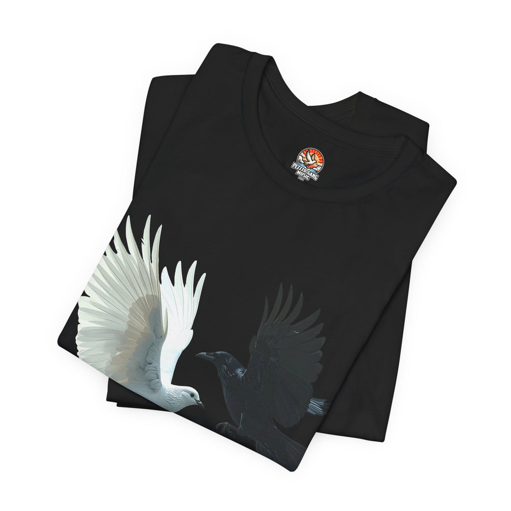 Pezzzo Gang & Mürder Crüe Crow Dove Collaboration Unisex Jersey Short Sleeve Tee