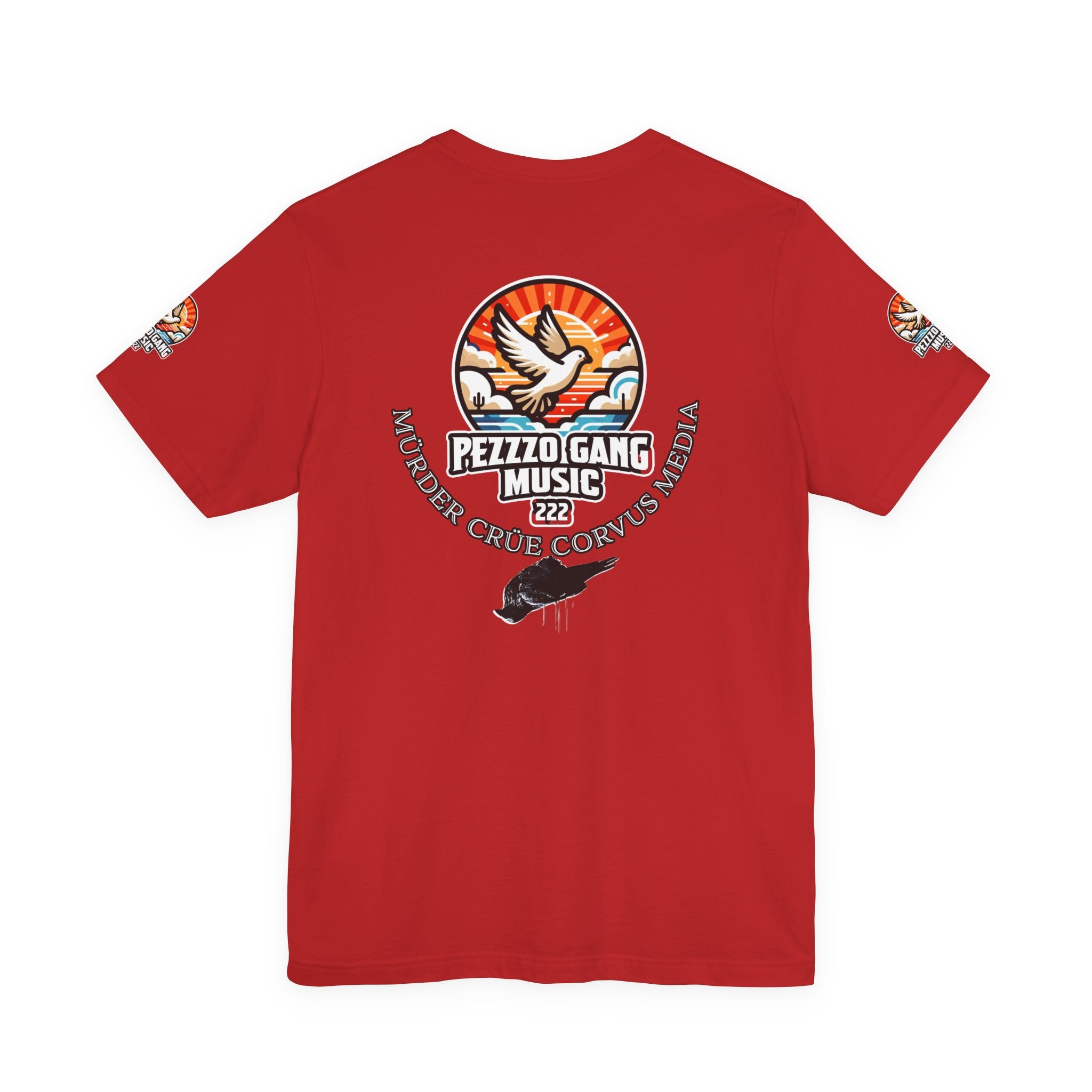 Pezzzo Gang & Mürder Crüe Crow Dove Collaboration Unisex Jersey Short Sleeve Tee