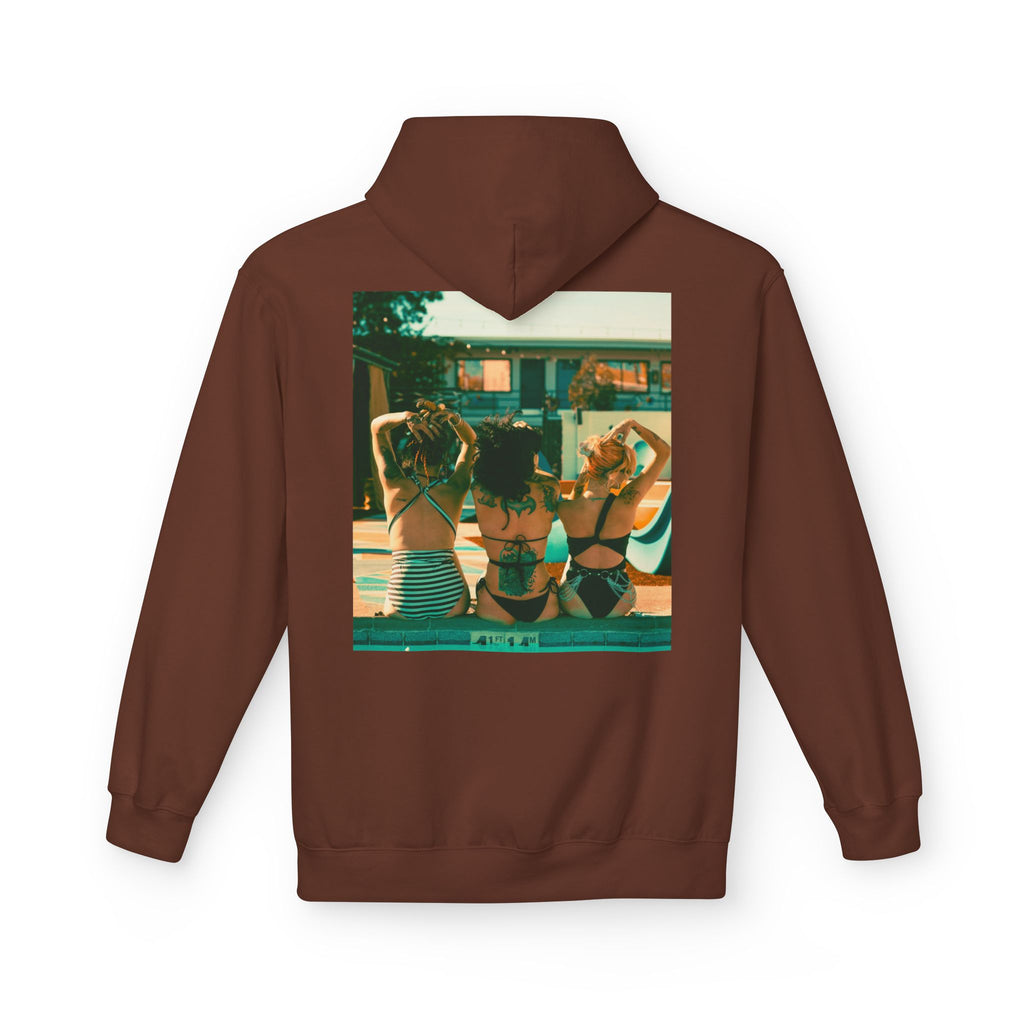 Retro Poolside Friends Hoodie — Vintage Bikini Photo Sweatshirt