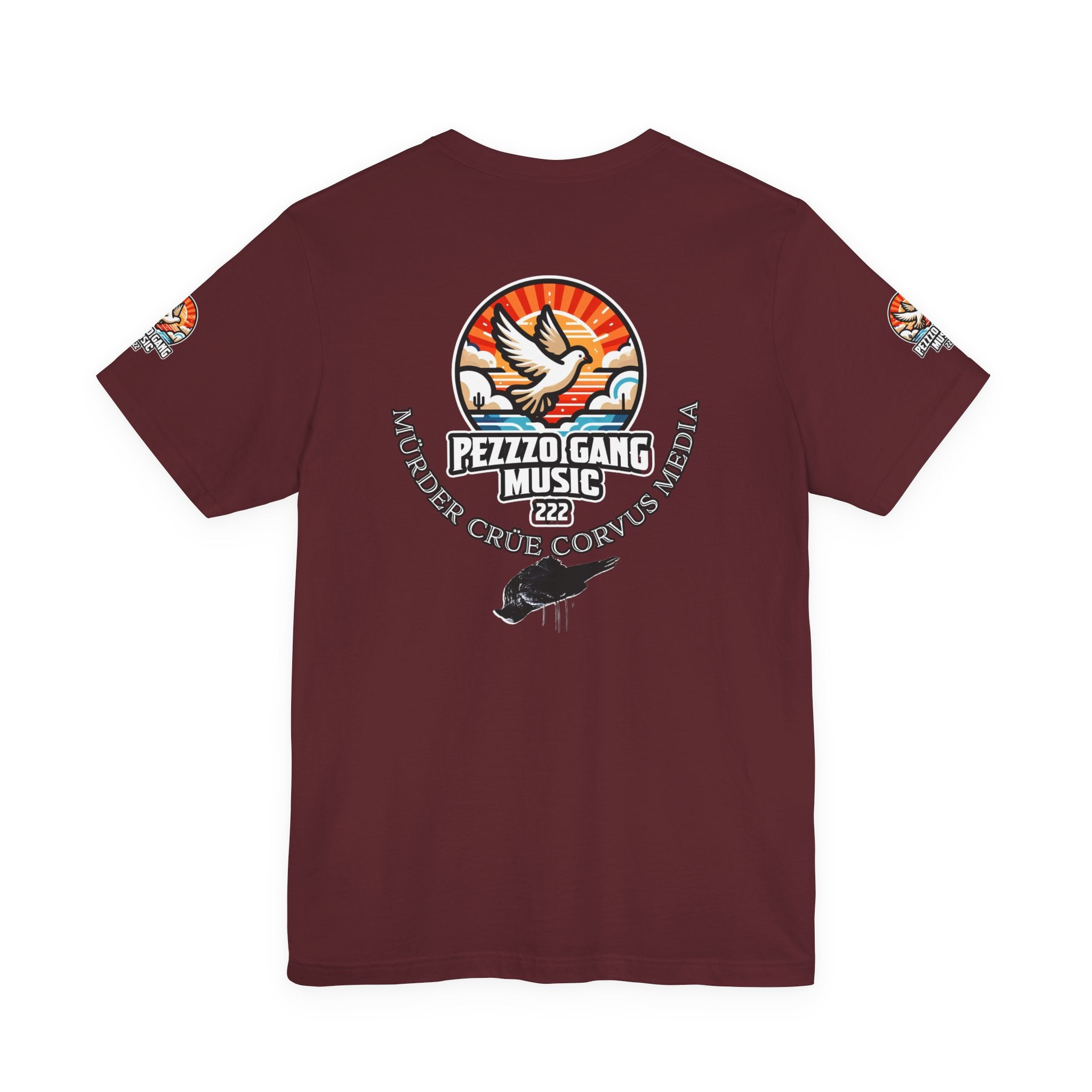 Pezzzo Gang & Mürder Crüe Crow Dove Collaboration Unisex Jersey Short Sleeve Tee