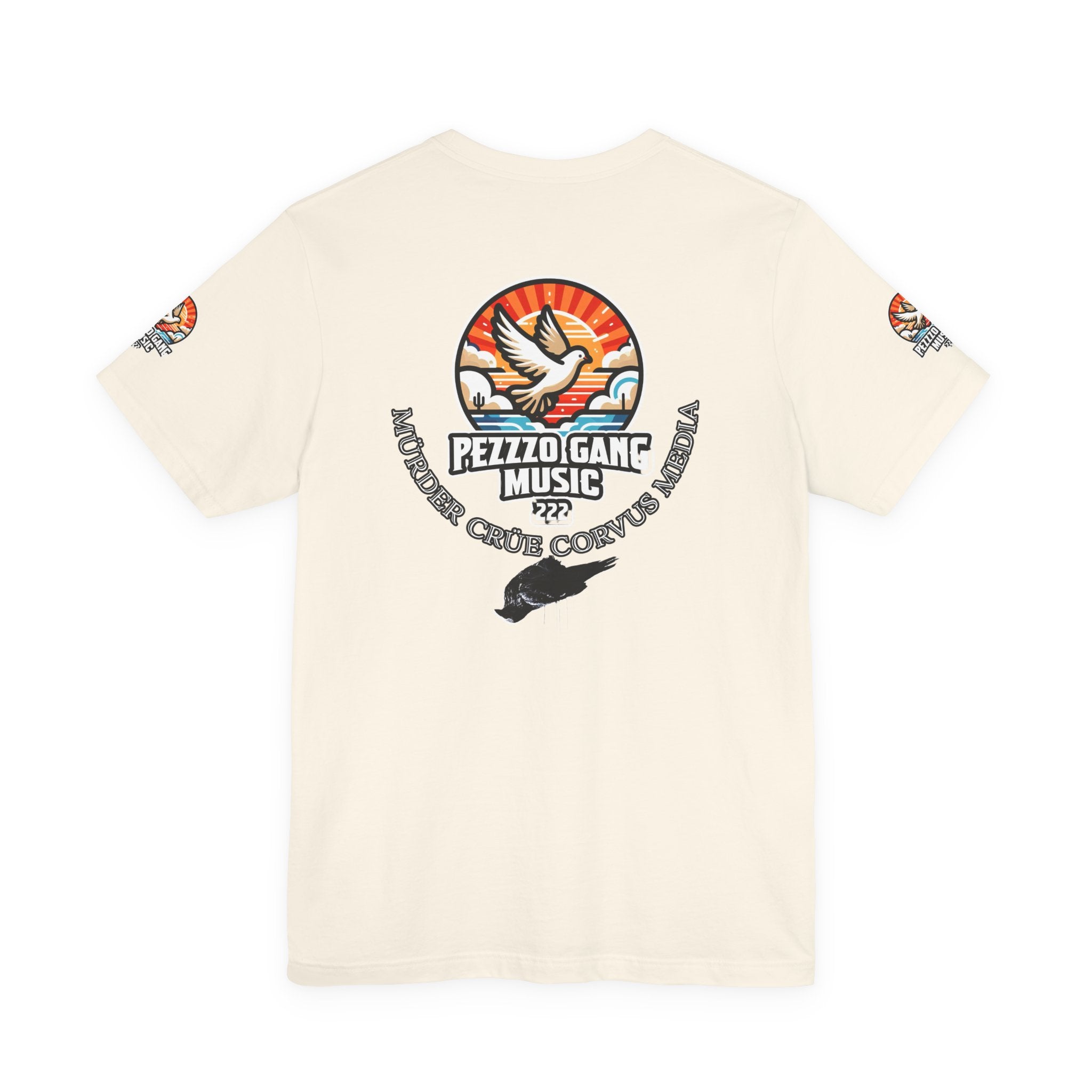 Pezzzo Gang & Mürder Crüe Crow Dove Collaboration Unisex Jersey Short Sleeve Tee
