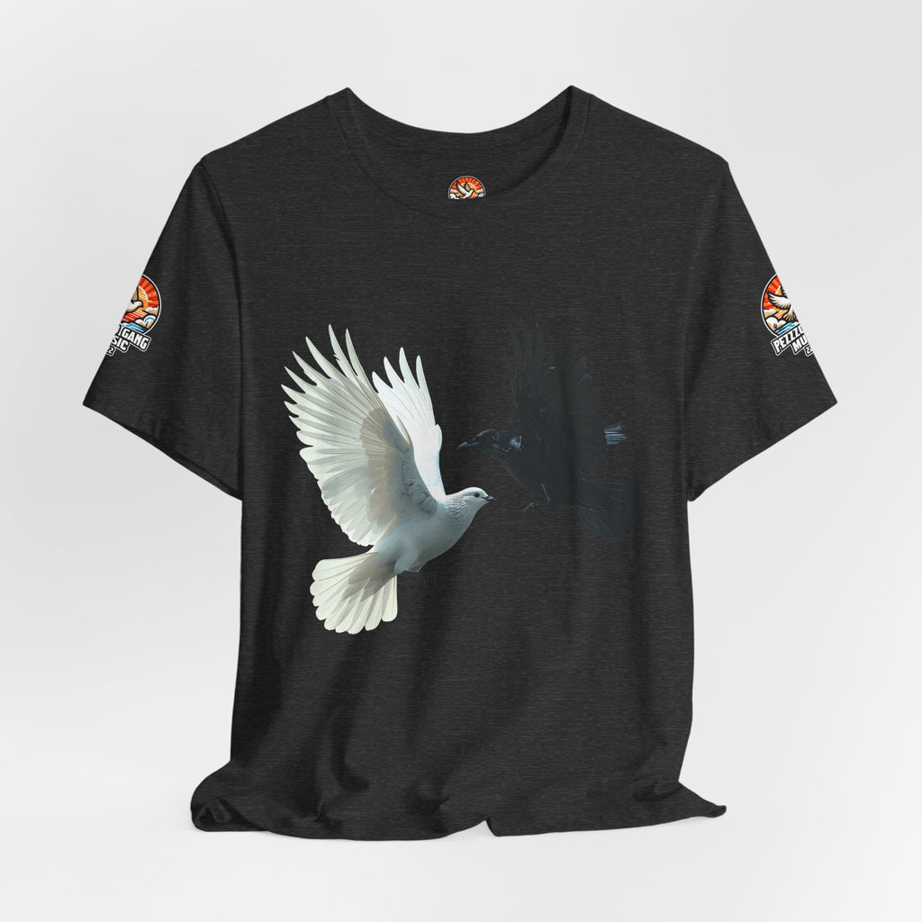 Pezzzo Gang & Mürder Crüe Crow Dove Collaboration Unisex Jersey Short Sleeve Tee