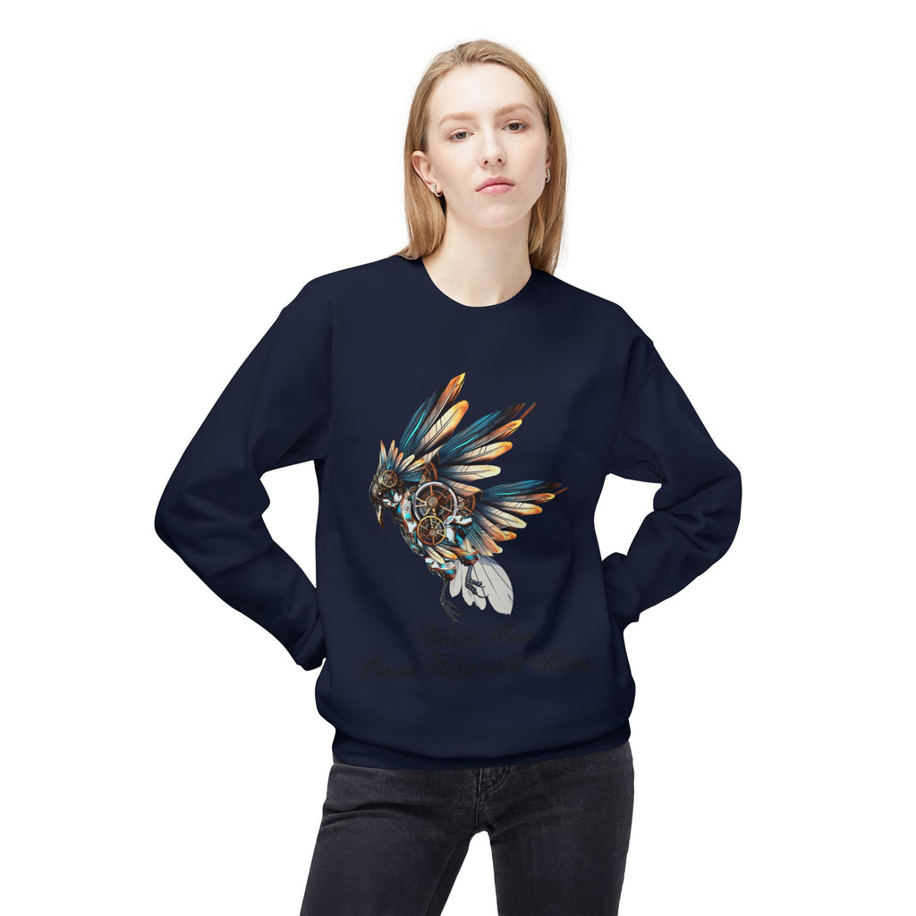 Native Dreamcatcher Eagle Crewneck Sweatshirt – 'Protect Our Cousins, Watch Our Futures'