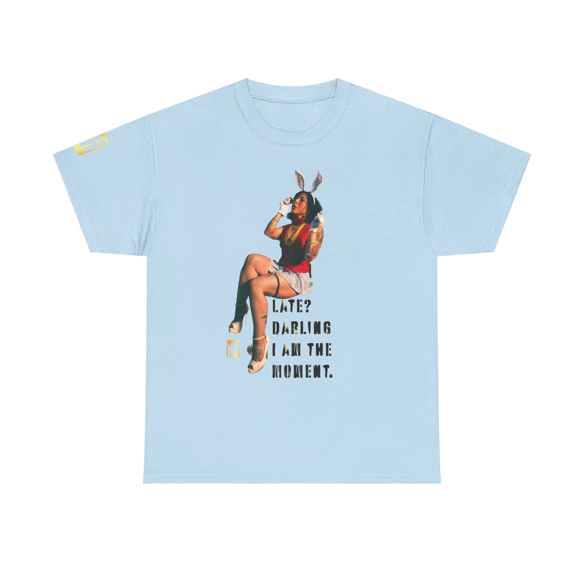 "Late? Darling, I Am the Moment" by Nicholas Harvey Featuring Kitty Gracia Graphic Tee