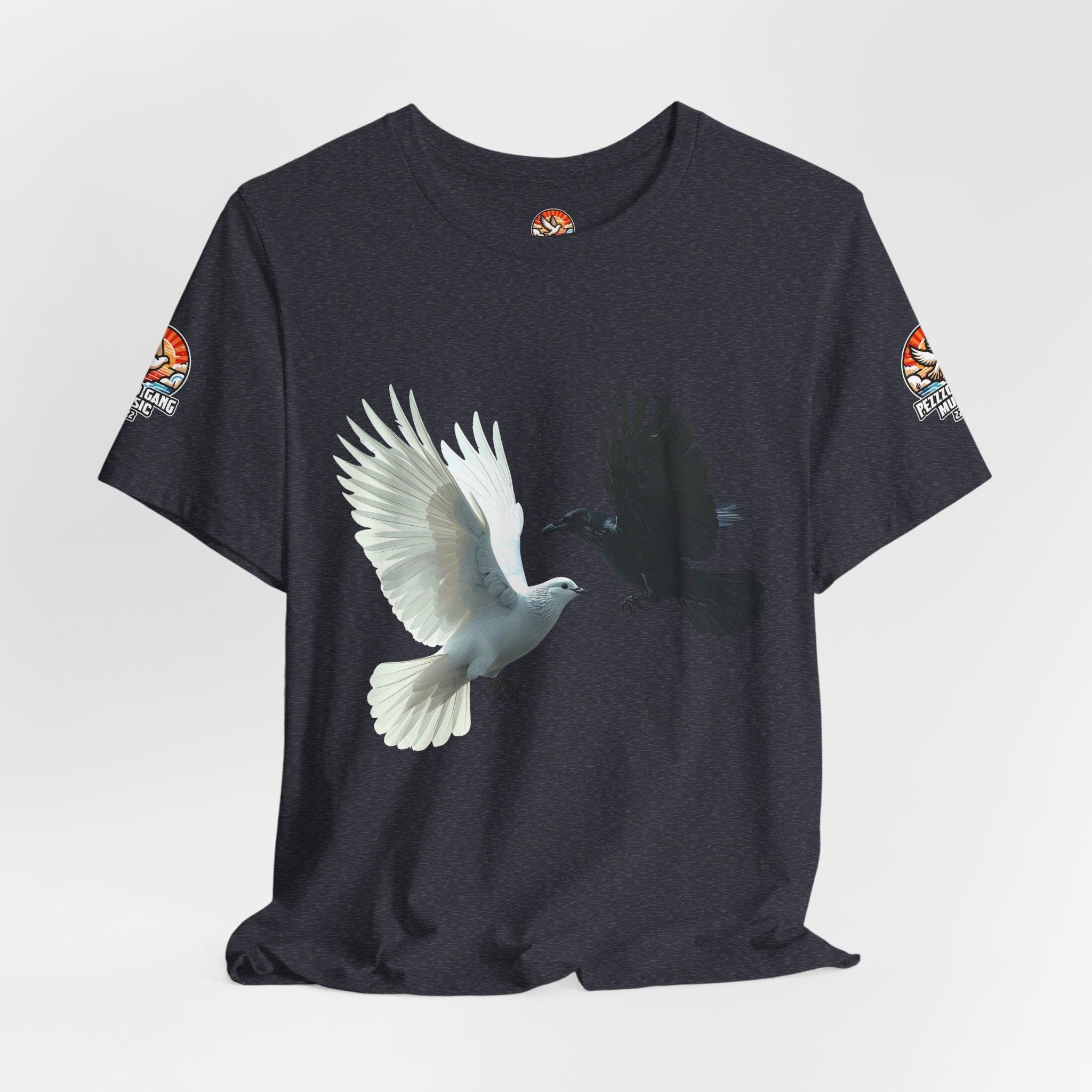 Pezzzo Gang & Mürder Crüe Crow Dove Collaboration Unisex Jersey Short Sleeve Tee